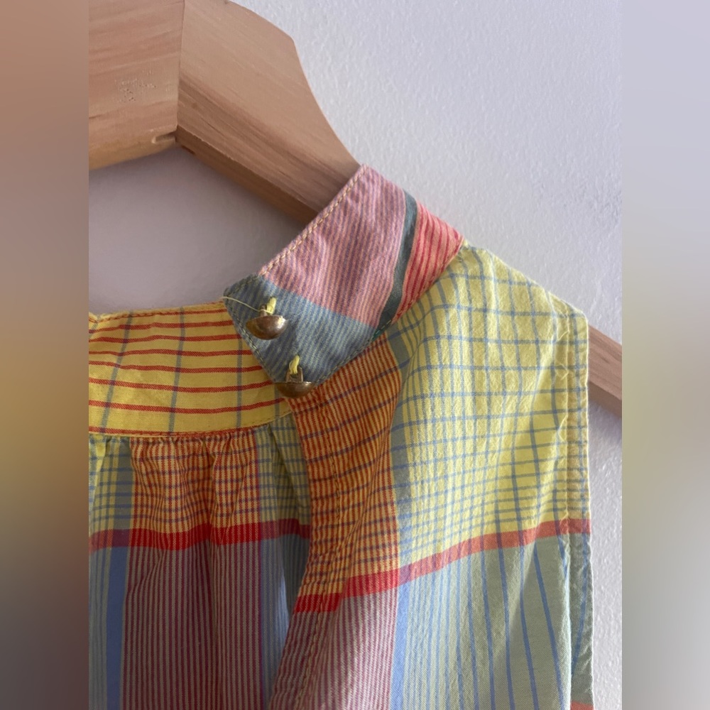 Urban Outfitters Yellow and Orange Plaid Midi Dress - Picture 6 of 16